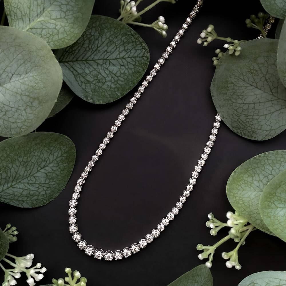 6.00ct Round Diamond Tennis Necklace W