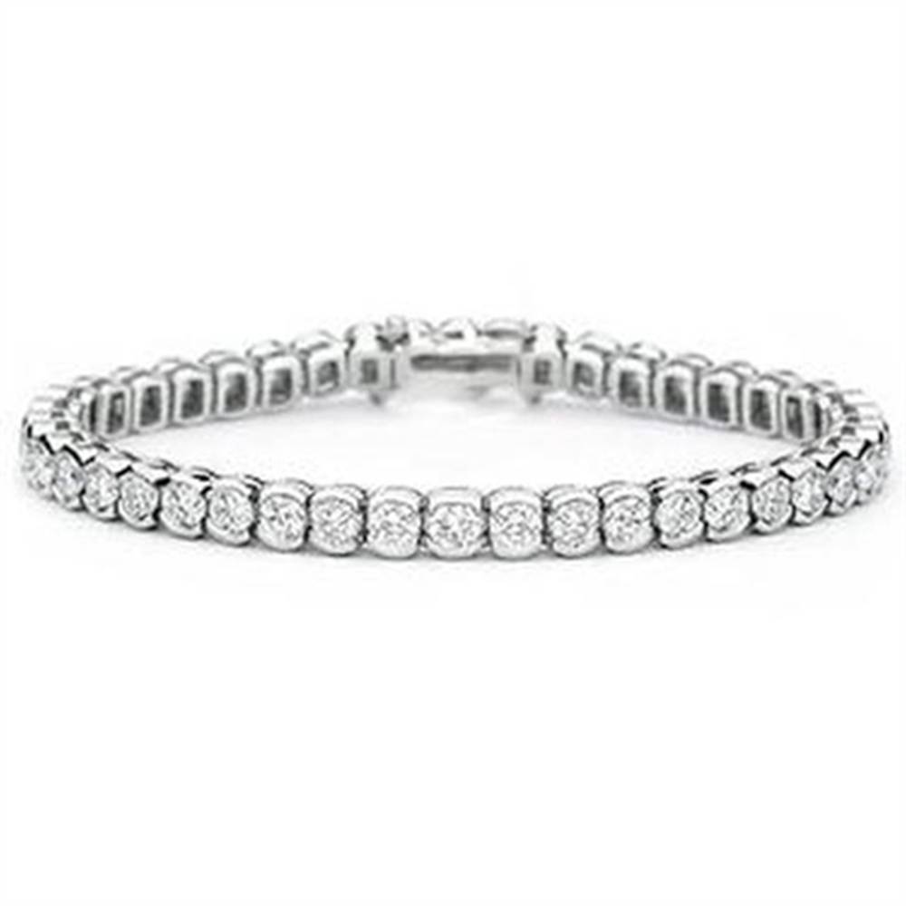 Modern Round Diamond Tennis Bracelet W