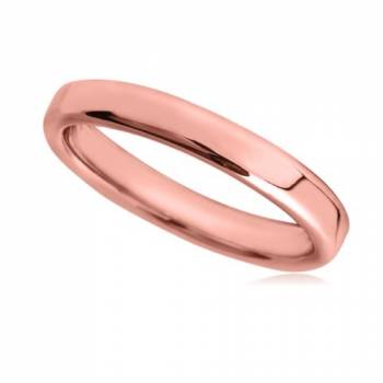 Slight Court with Flat Edge Wedding Ring - Light weight, 3mm width