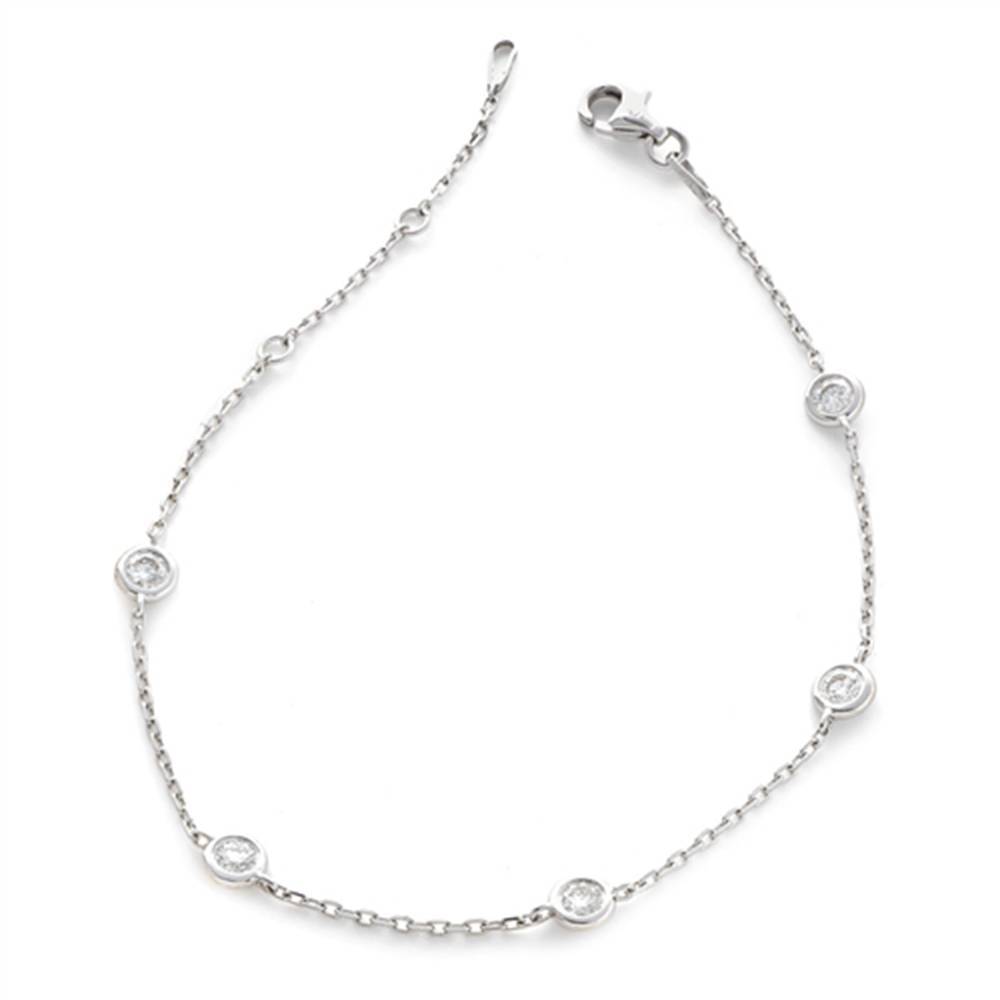 Classic Round Diamond Chain Bracelet W