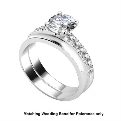 Shoulder Set Diamond Engagement Ring
 W