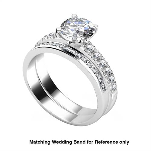 Shoulder Set Diamond Engagement Ring
 W