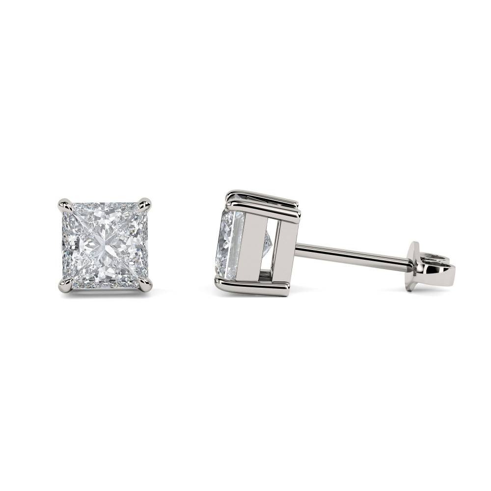 0.20 SI/G-H Classic Princess Diamond Stud Earrings W