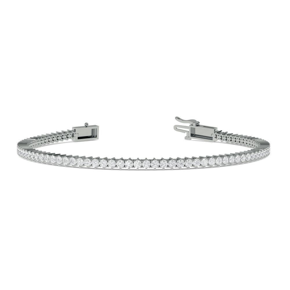 Classic Round Diamond Tennis Bracelet W