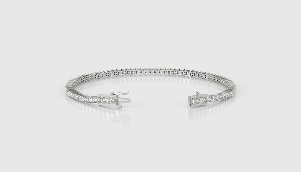 Classic Round Diamond Tennis Bracelet W