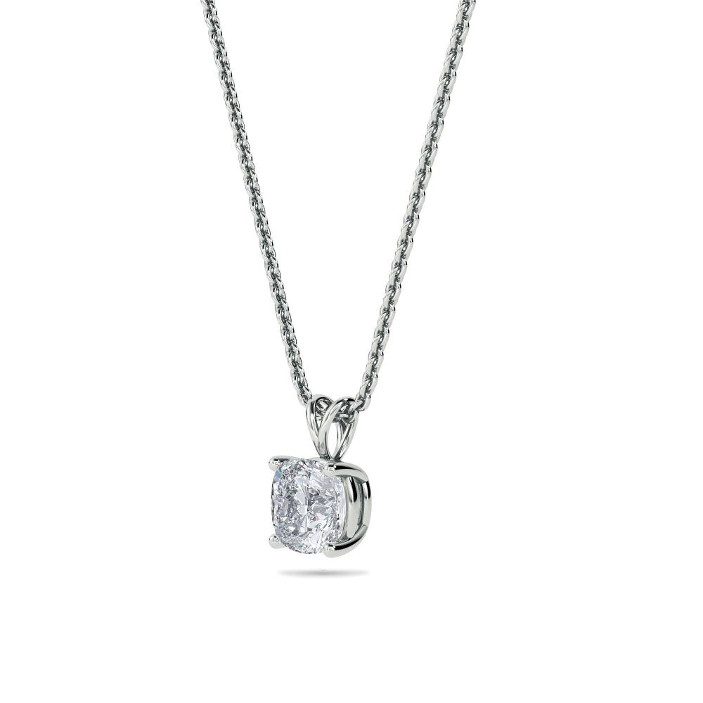 0.20 SI/G-H Modern Cushion Diamond Solitaire Pendant W