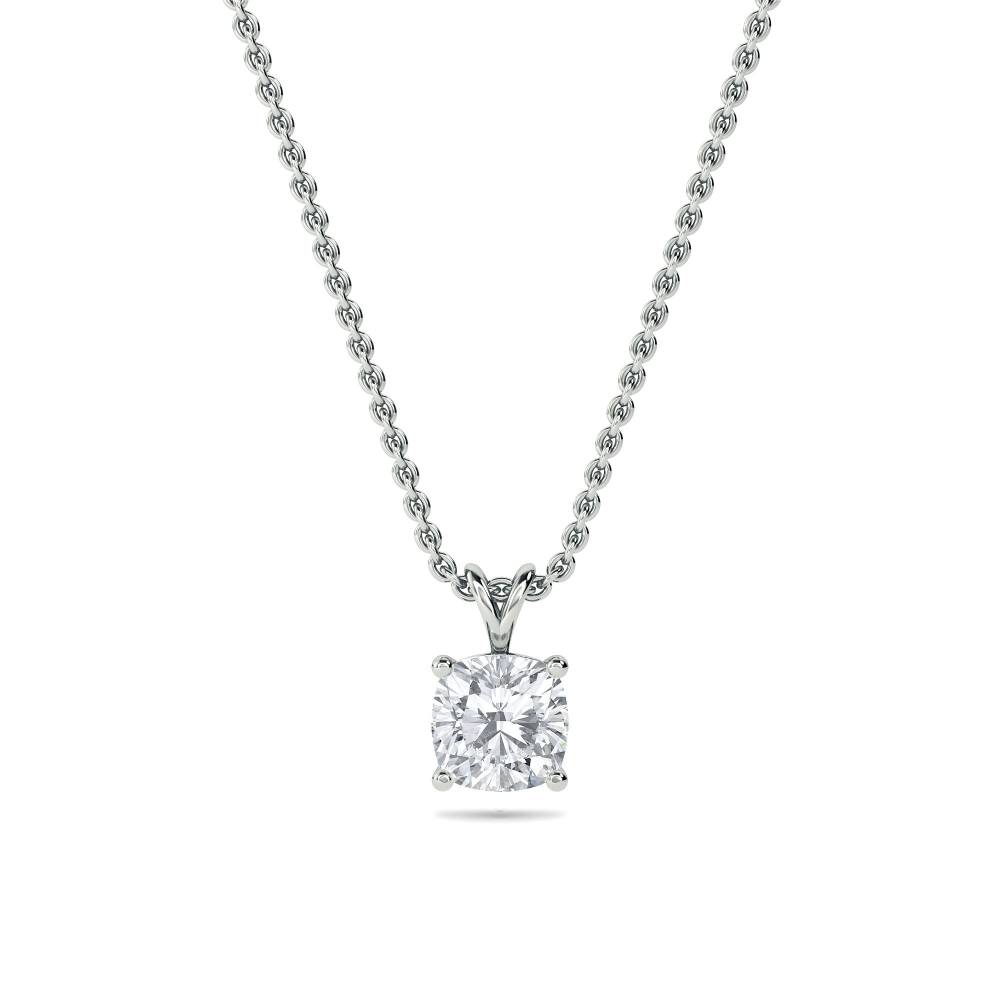 0.20 SI/G-H Modern Cushion Diamond Solitaire Pendant W