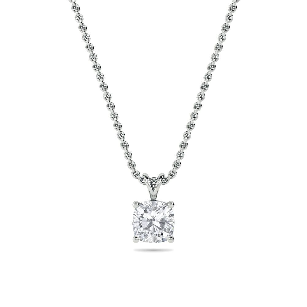 0.20 SI/G-H Modern Cushion Diamond Solitaire Pendant W