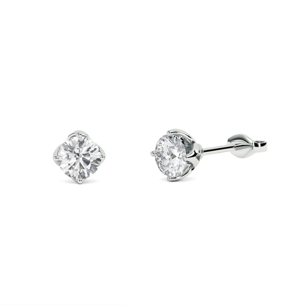 0.10 SI/G-H Round Diamond Stud Earrings W