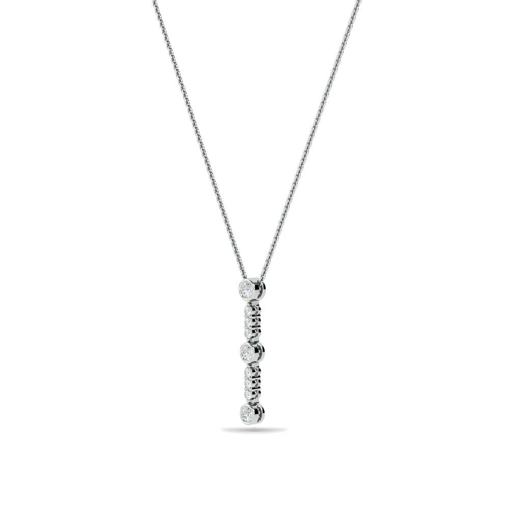 Elegant Round Diamond Trilogy Pendant W