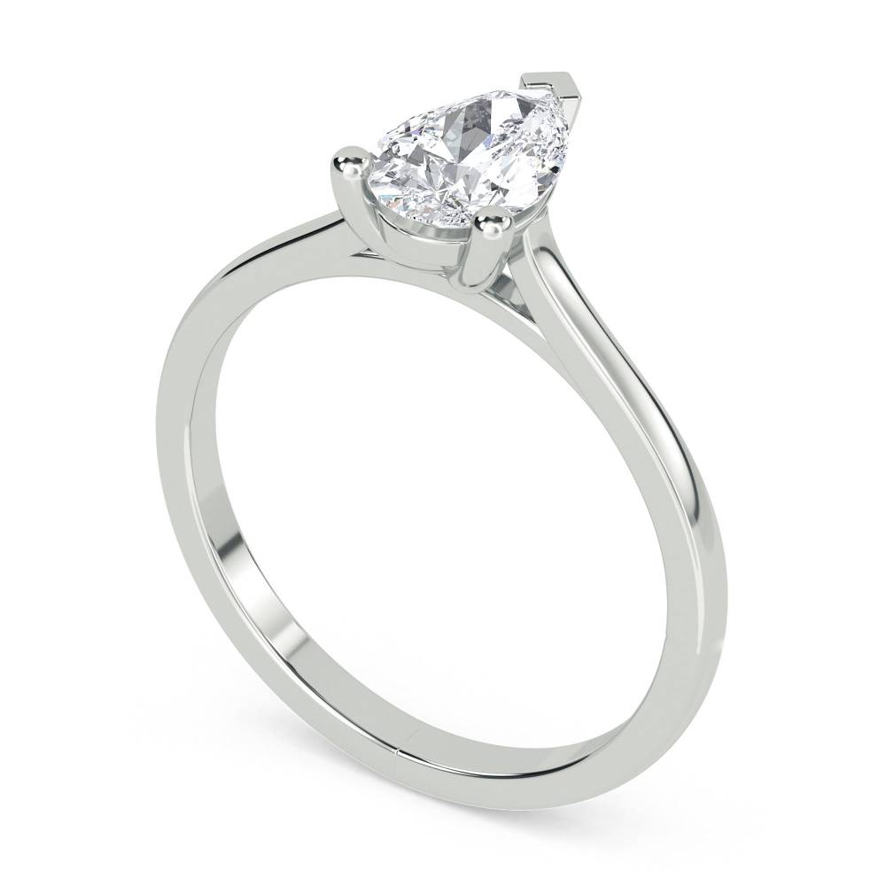 0.25ct Stylish Pear Diamond Engagement Ring W