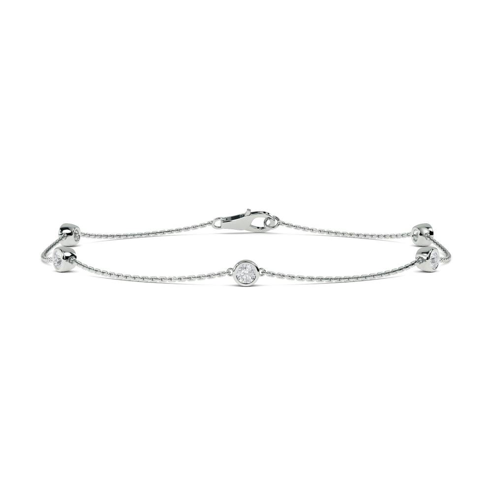 0.50ct Classic Round Diamond Chain Bracelet W