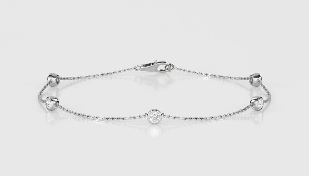 0.50ct Classic Round Diamond Chain Bracelet W