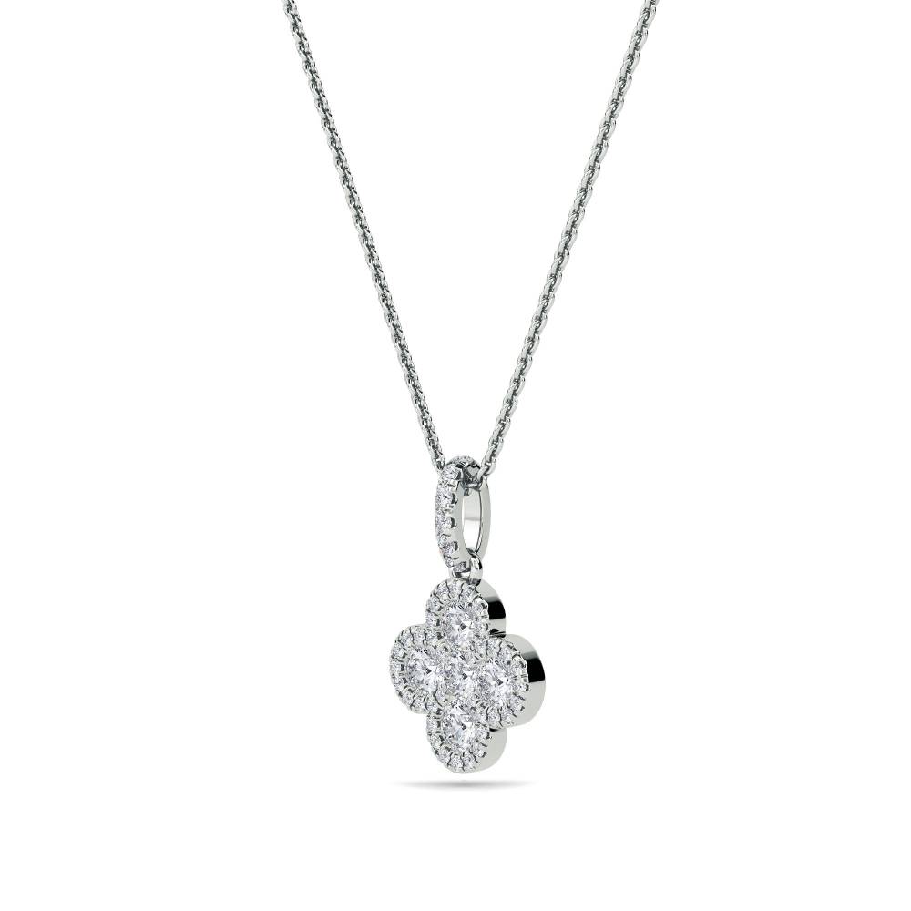 0.30ct Cluster Round Diamond Designer Pendant W