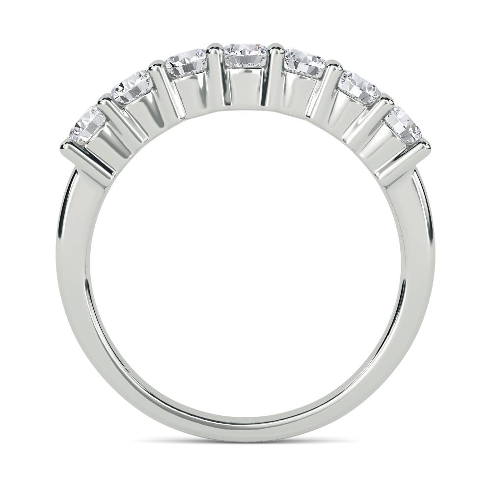 DHMT07065 7 Stone Round Diamond Half Eternity Ring W