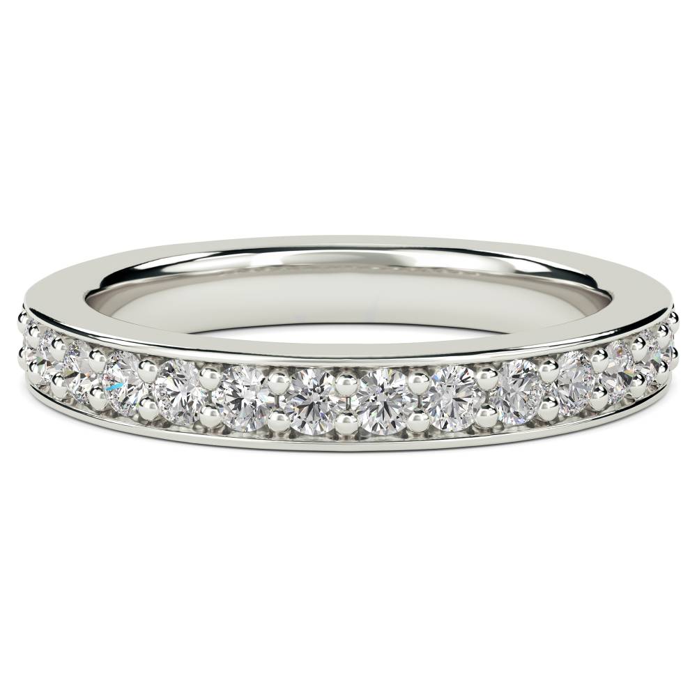 Round Diamond Pave Set Eternity Ring W