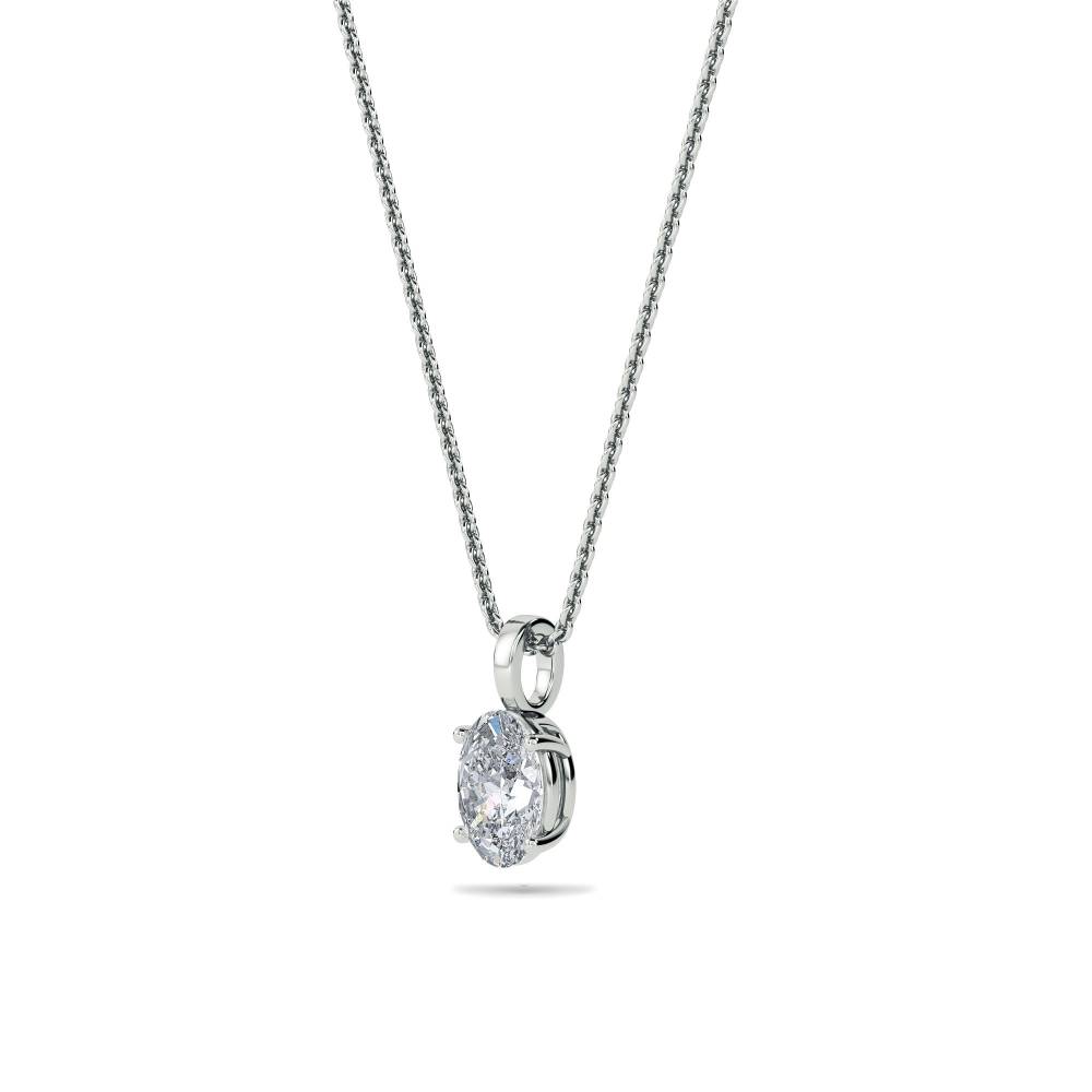 0.10 SI/G-H Classic Oval Diamond Solitaire Pendant W