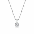 0.10 SI/G-H Classic Oval Diamond Solitaire Pendant