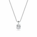 0.10 SI/G-H Classic Oval Diamond Solitaire Pendant