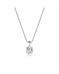 0.10 SI/G-H Classic Oval Diamond Solitaire Pendant