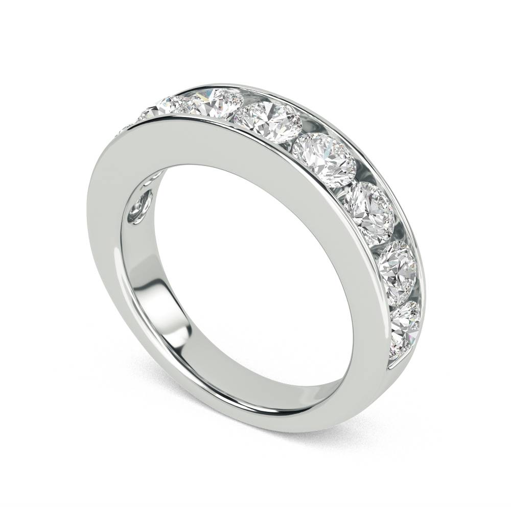 Round Channel Set Diamond Eternity Ring W