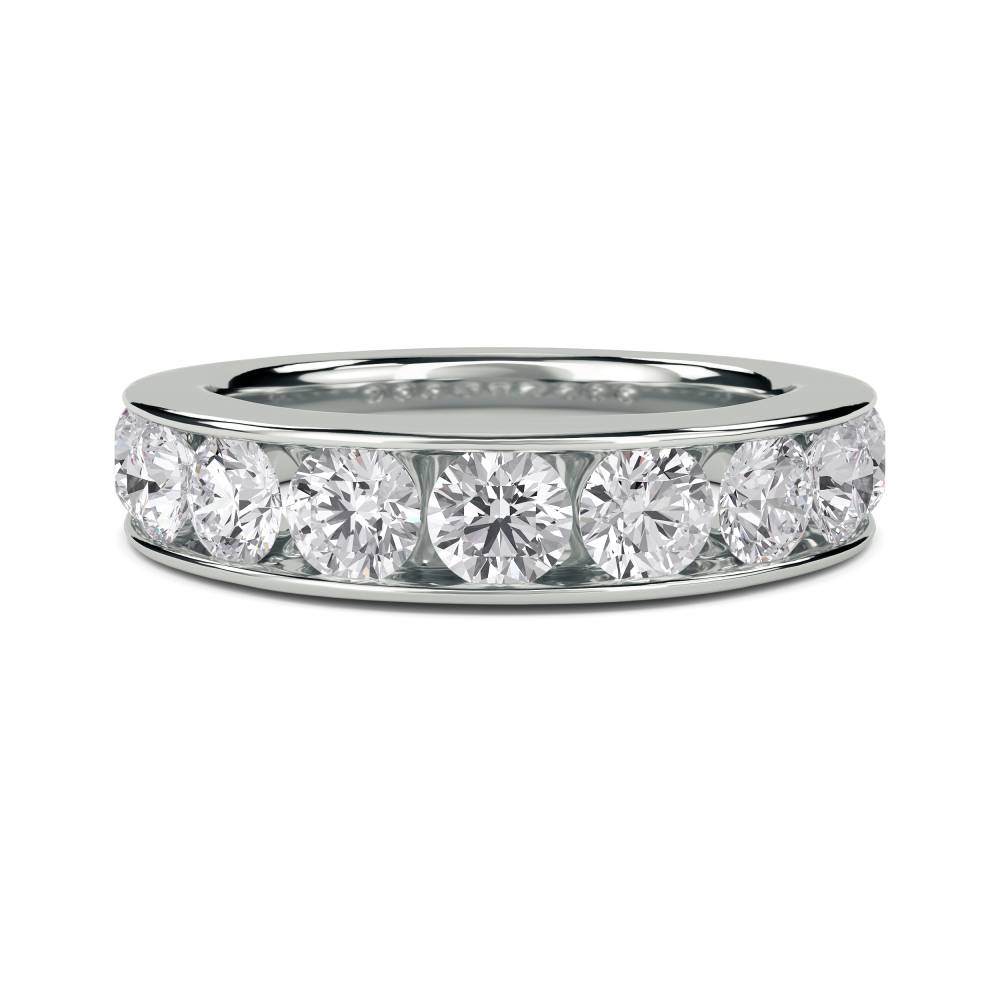 Round Channel Set Diamond Eternity Ring W