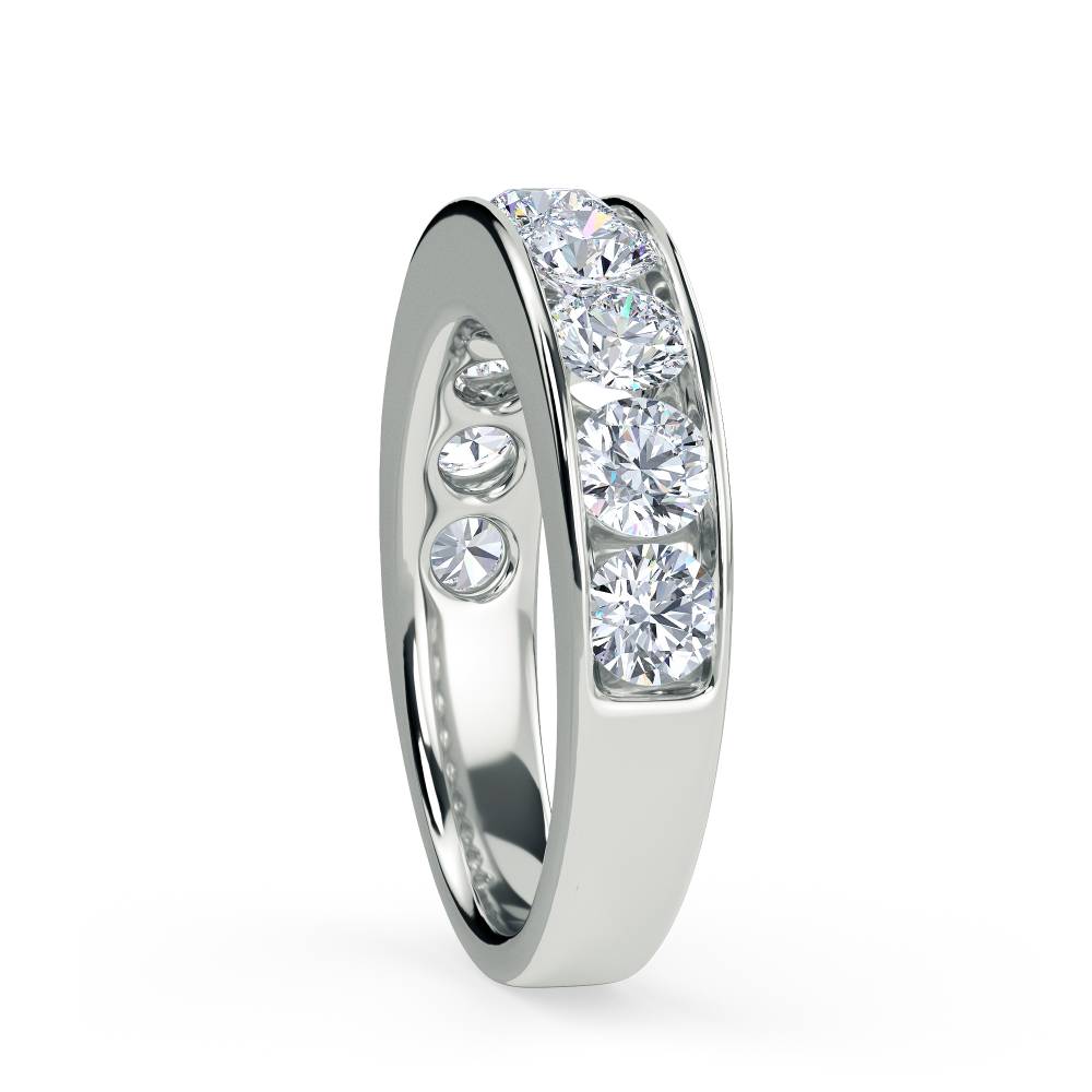 Round Channel Set Diamond Eternity Ring W