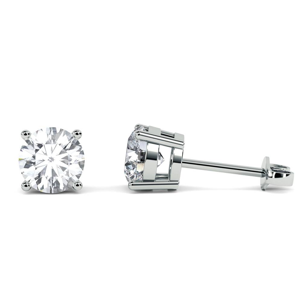 Classic Round Diamond Stud Earrings W