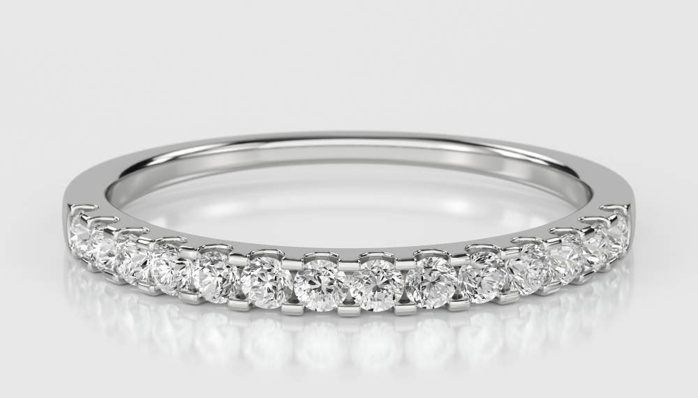 0.20 SI/G-H Round Diamond Half Eternity Ring W