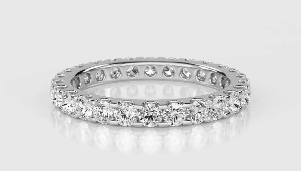 1.00ct Elegant Round Diamond Full Eternity Ring W