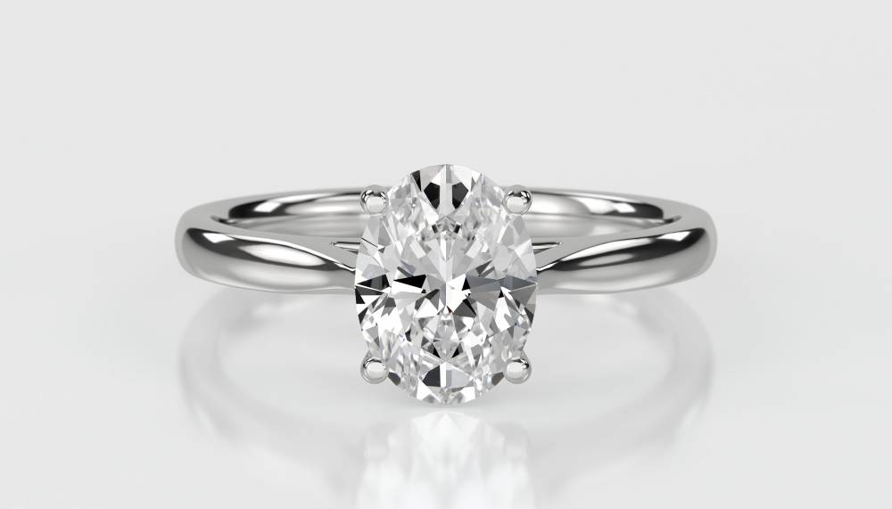 0.25ct Oval Diamond Engagement Ring W