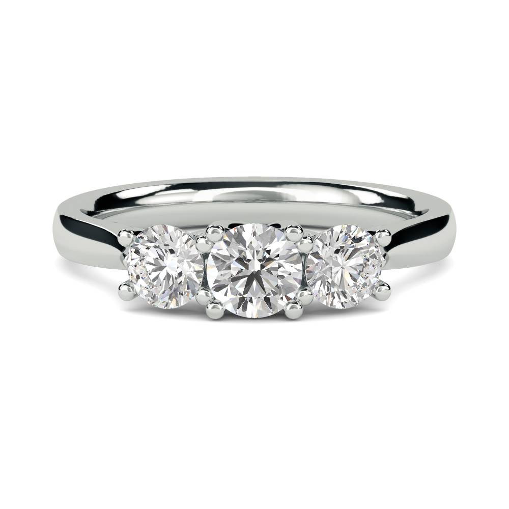 DHDOMR3145 Crossover Round Diamond Trilogy Ring W