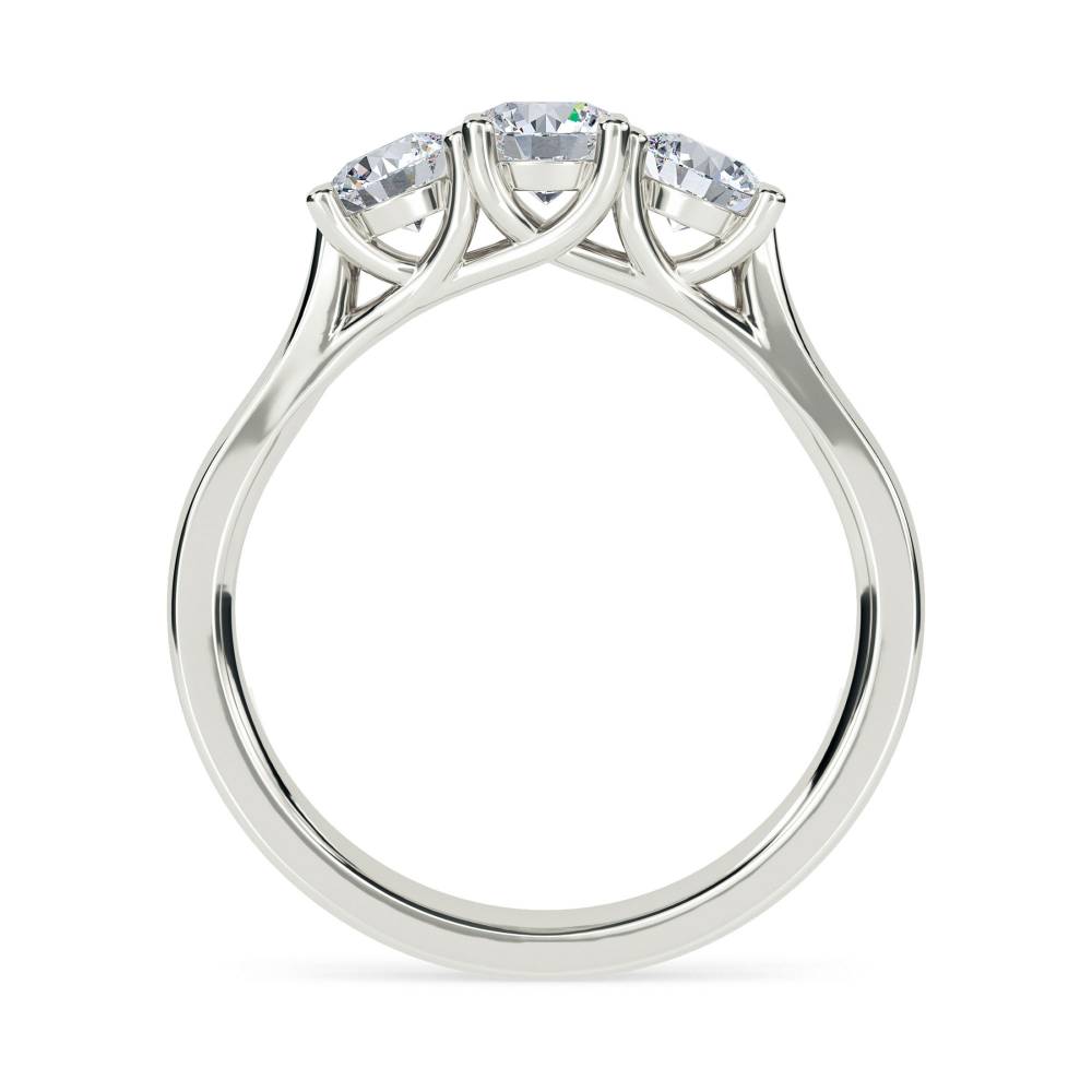 DHDOMR3145 Crossover Round Diamond Trilogy Ring W