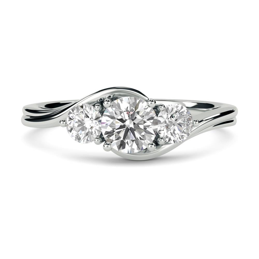 Unique Round Diamond Trilogy Ring W