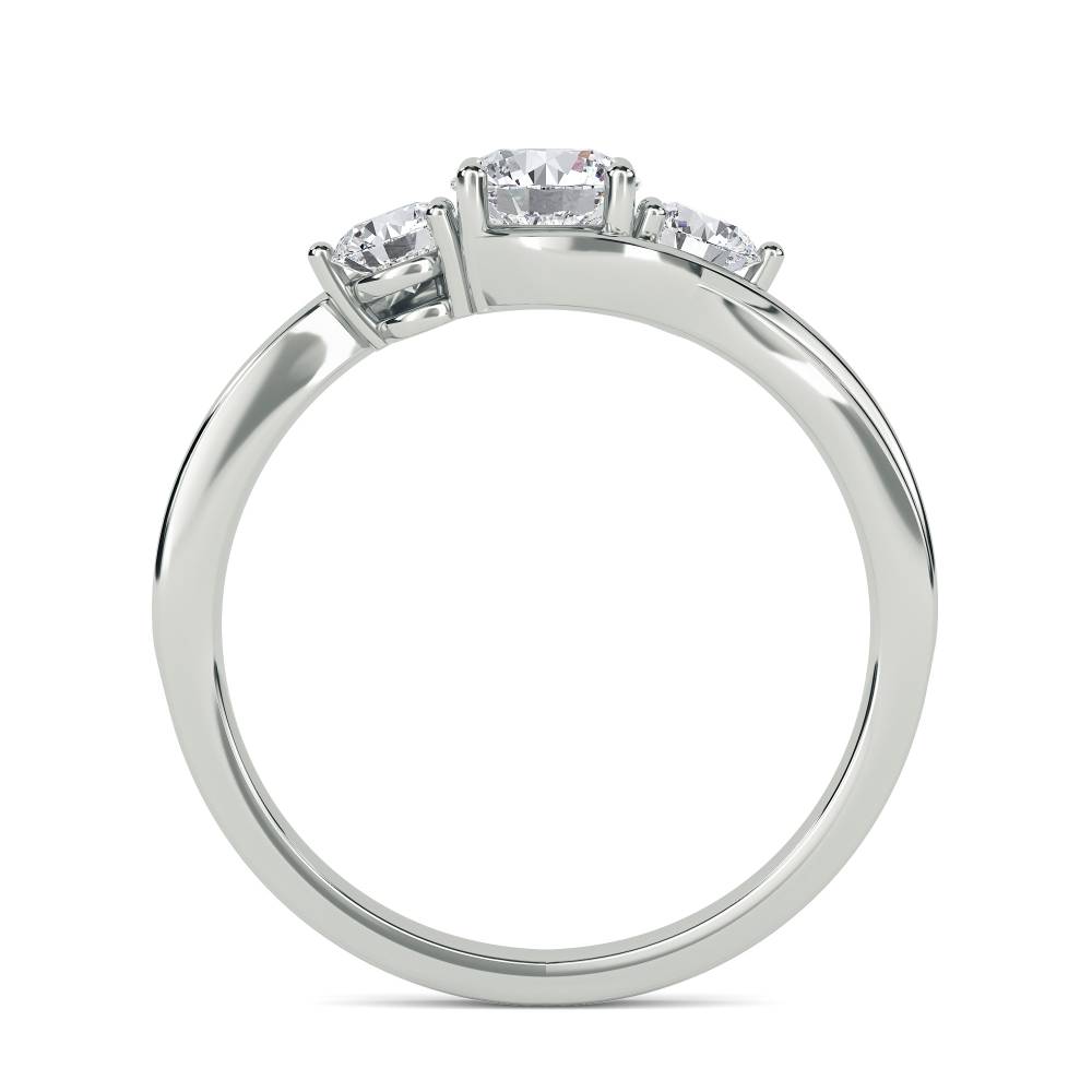 Unique Round Diamond Trilogy Ring W