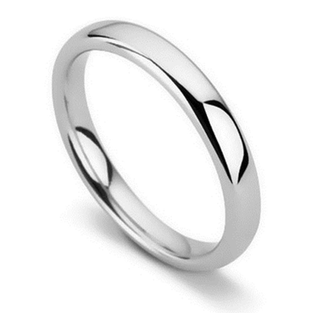 DHC03 Traditional Court Wedding Ring - Lightweight, 3mm width W
