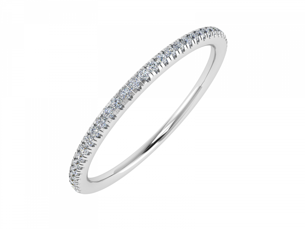 0.10CT VS/GH Round Diamond Set Eternity Ring W